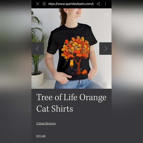 Autumn Cat Tree Tee by Tony Ponseca - Picture 5 of 5